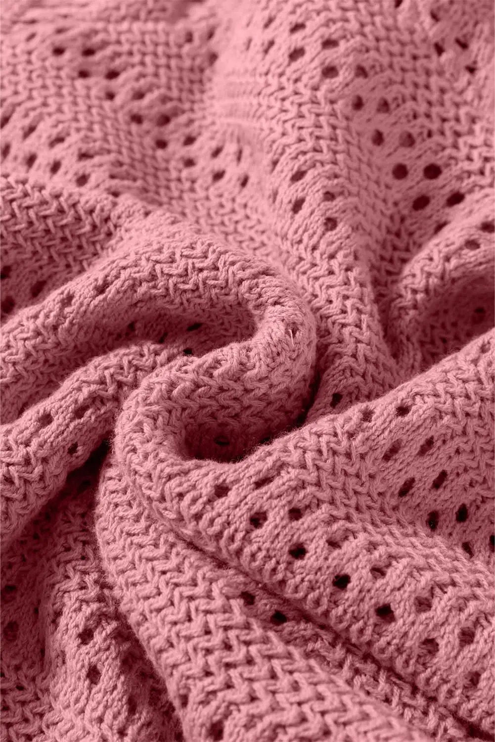 Peach blossom knit hoodie with raglan sleeves - Love Salve